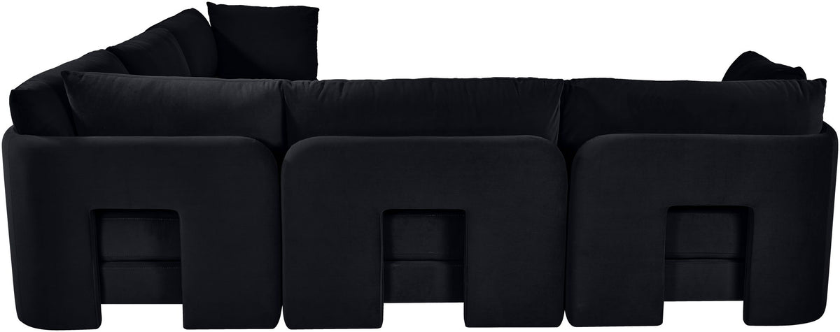 Hammond - Velvet Performance Fabric Upholstered 5 Piece Corner Sectional