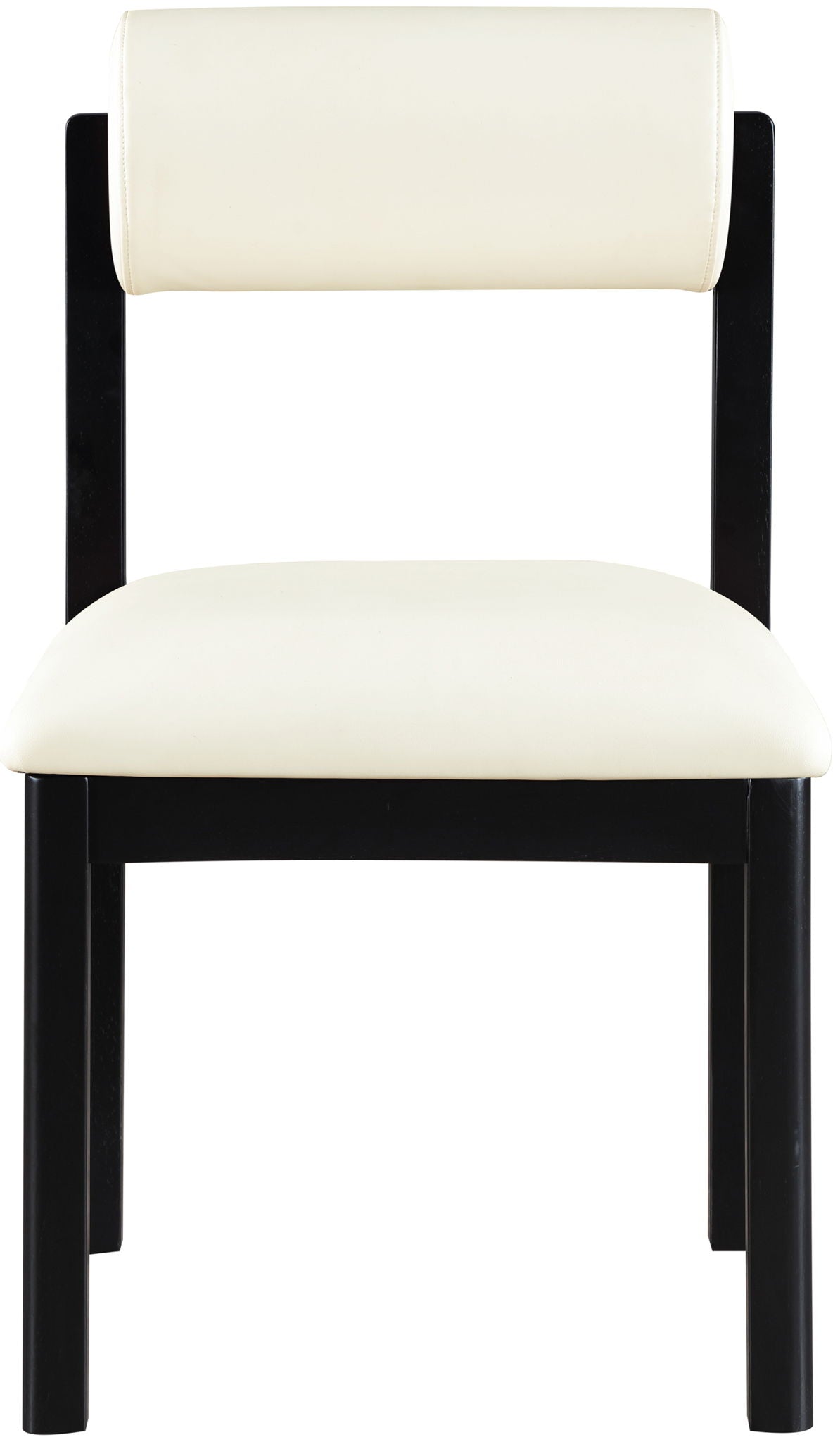 Roundhill - Faux Leather Dining Chair (Set of 2) - Black Frame