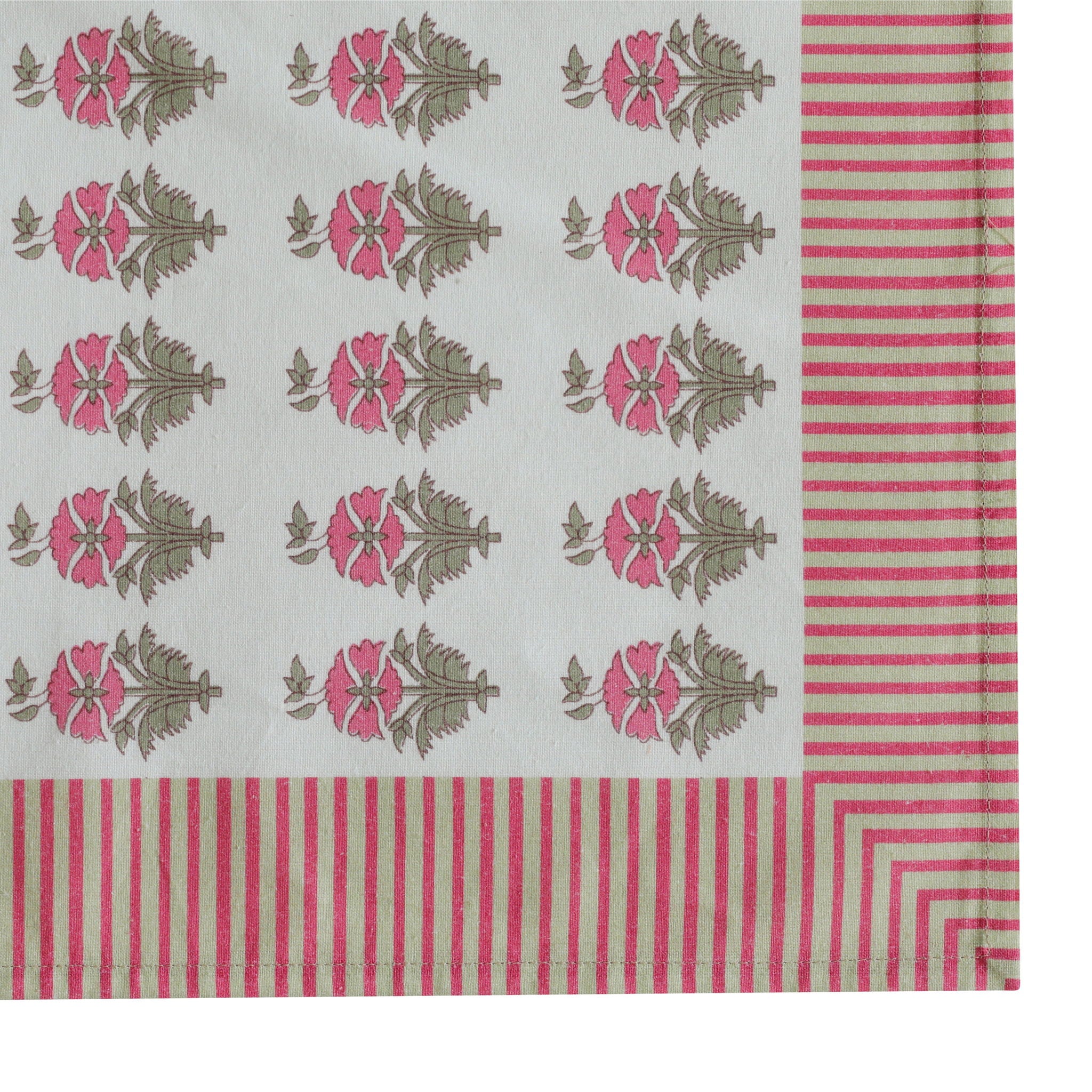 Crissy - Cotton Canvas Printed Napkins (Set of 4) - Pink Vintage Floral