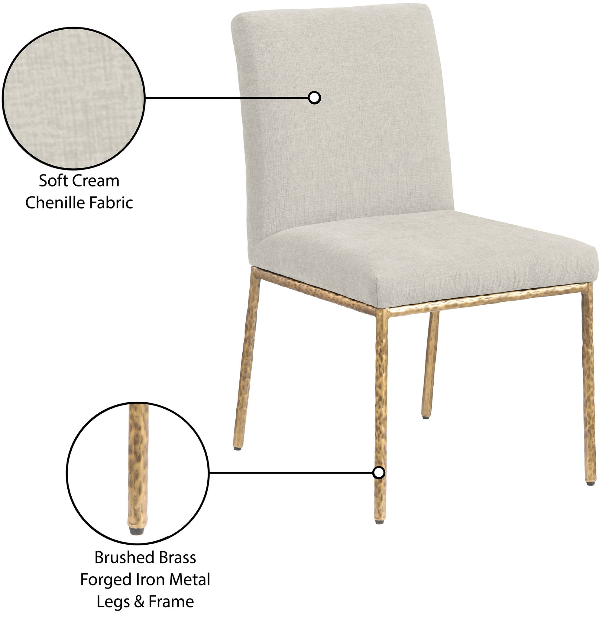 Reeves - Dining Side Chair (Set of 2) - Gold Base