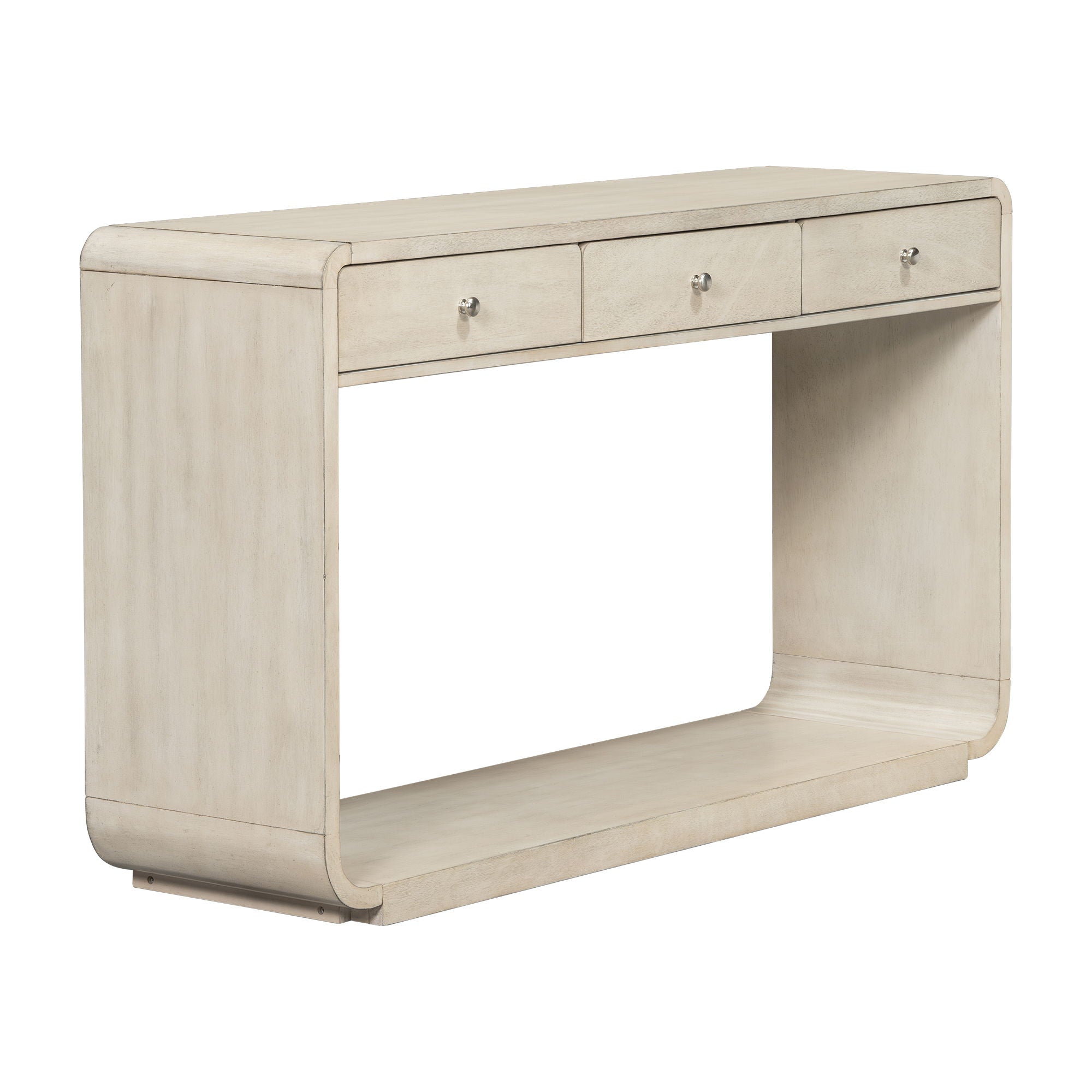 Console Table With 3 Drawers And Display Shelf