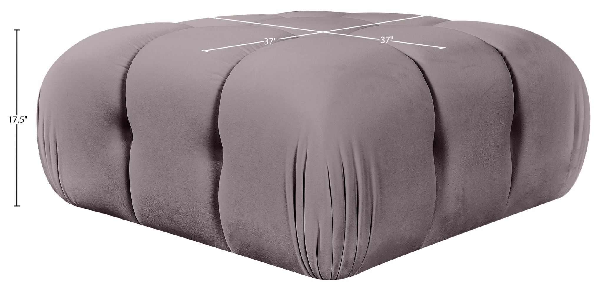 Orin - Velvet Performance Fabric Upholstered Modular Ottoman