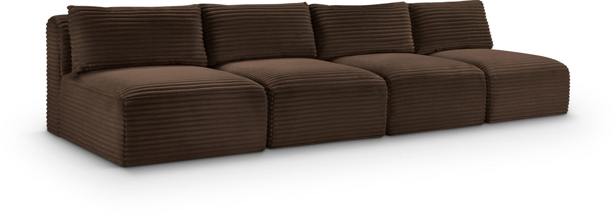 Shaggy - 4 Seat Modular Armless Sofa