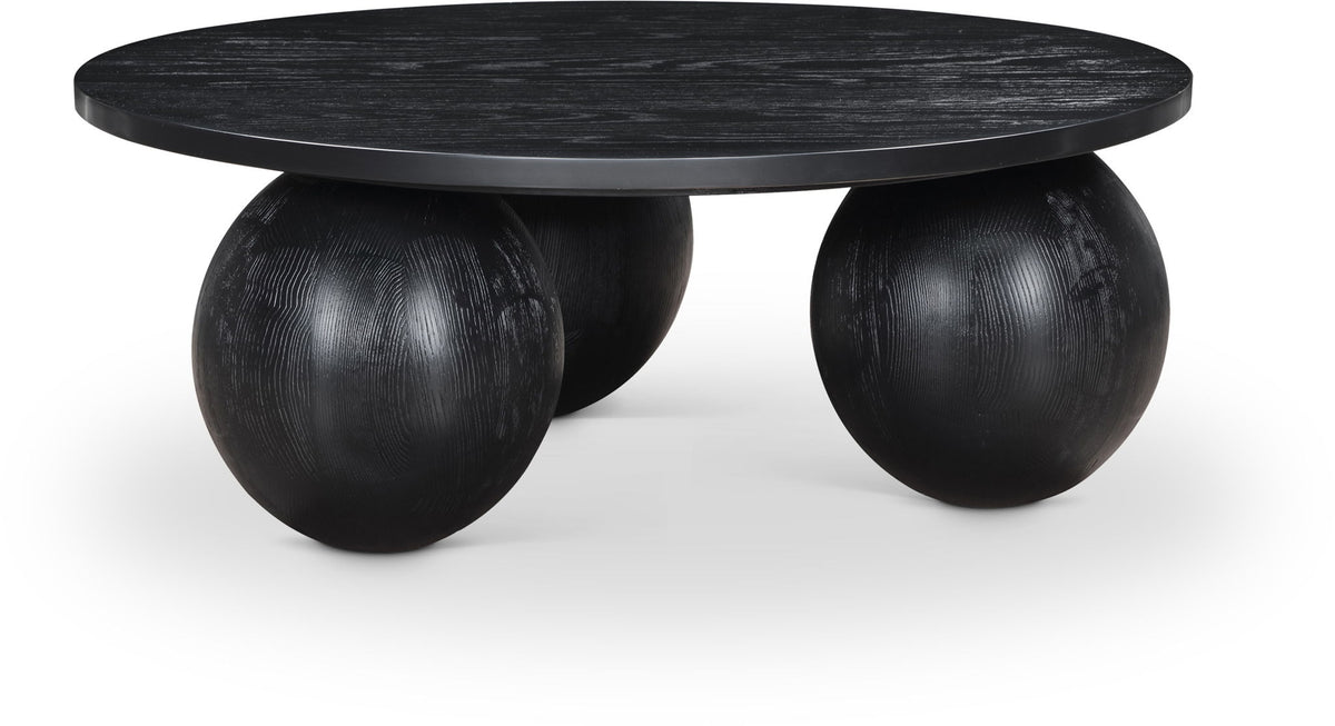 Fitch - Wood Oak Veneer Coffee Table - 3 Legs
