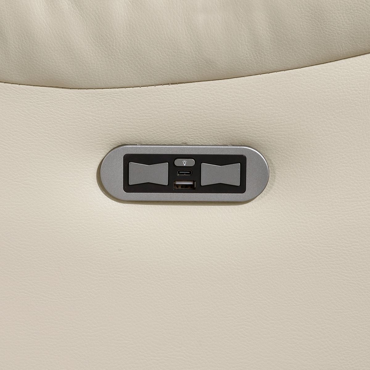 Huron - Power Double Reclining Sofa With Center Drop-Down Cup Holders, Wireless Charger, Magazine Bag, LED And Charging Ports