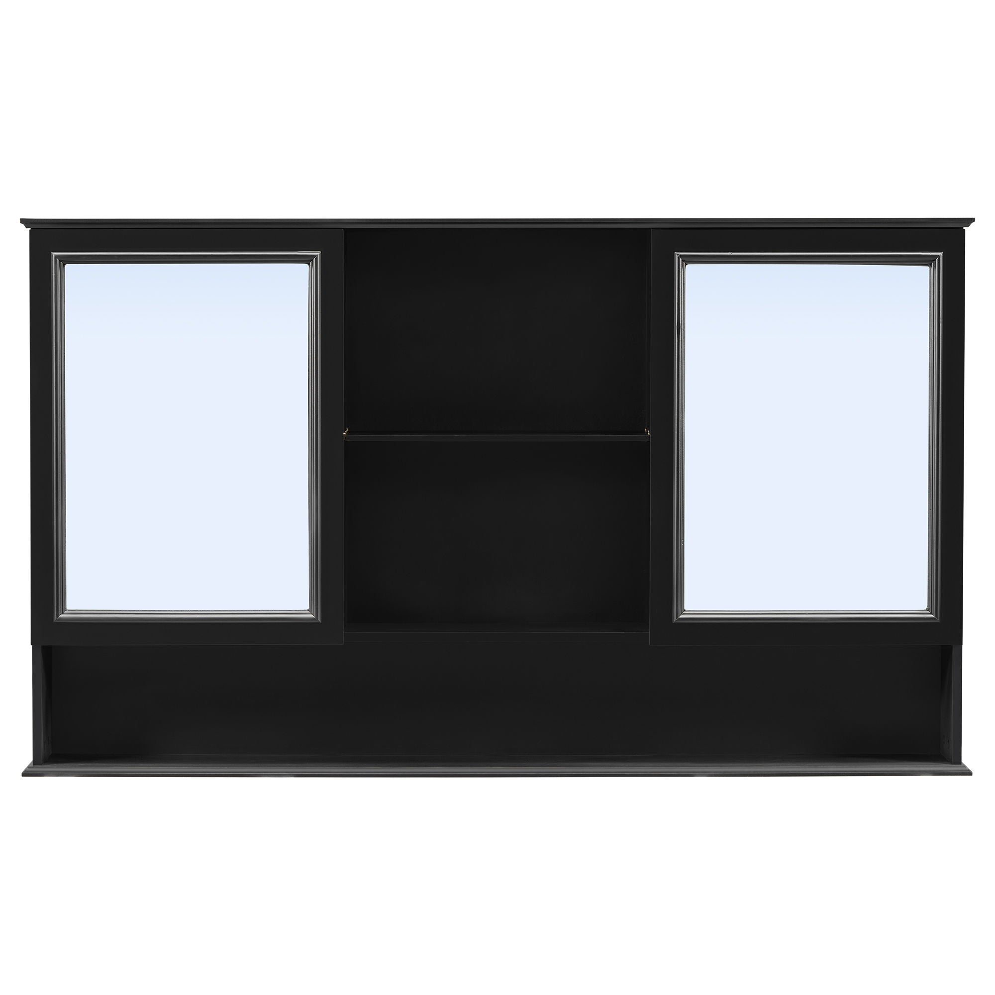 Wall Mounted Bathroom Medicine Cabinet With Double Mirrored Doors