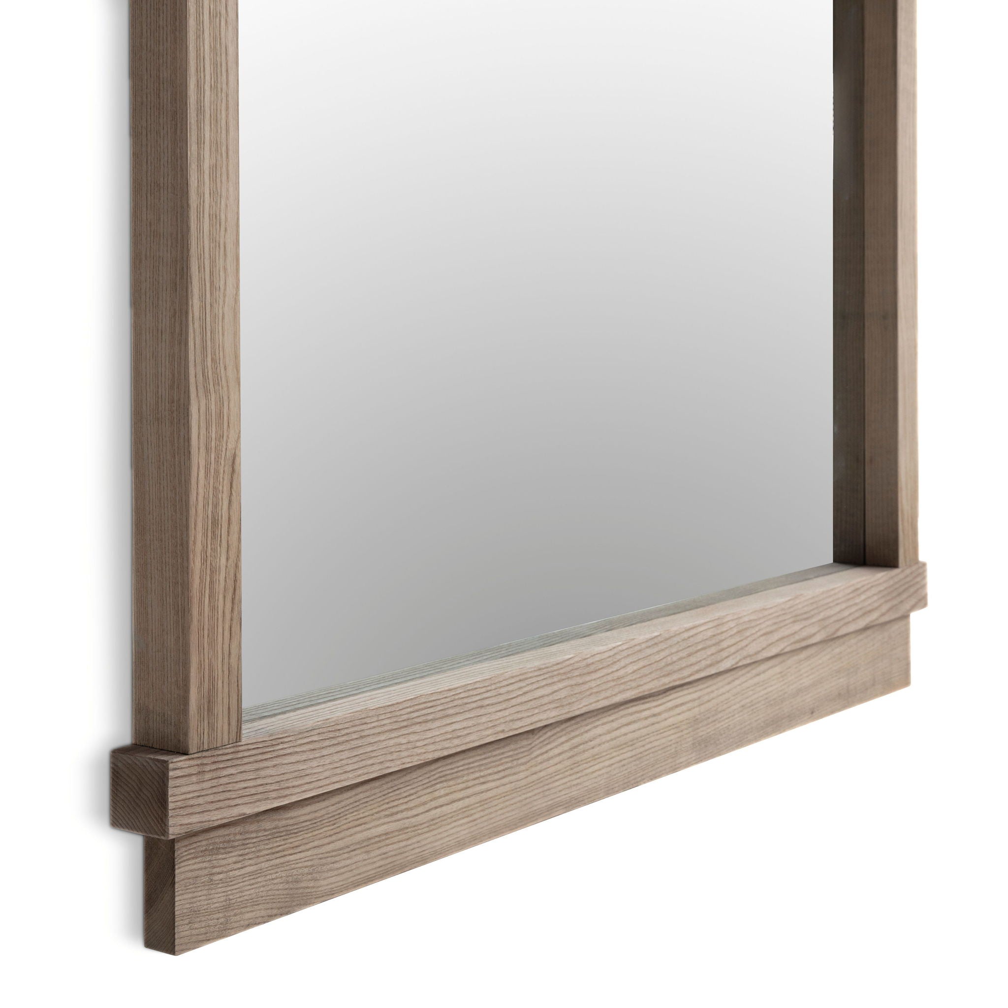 Aimee - Solid Brushed Wooden Ash Mirror - Natural