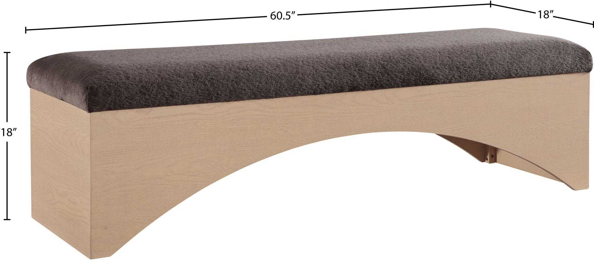 Lawson - Bench With Natural Base