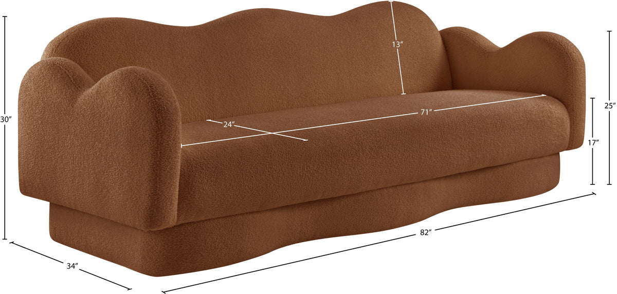Bloom - Teddy Fabric Sofa - Saddle