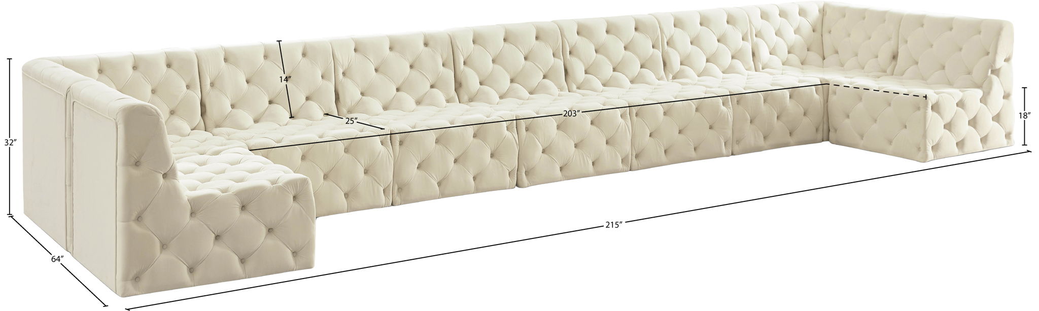 Tuft - 9 Piece Modular Sectional