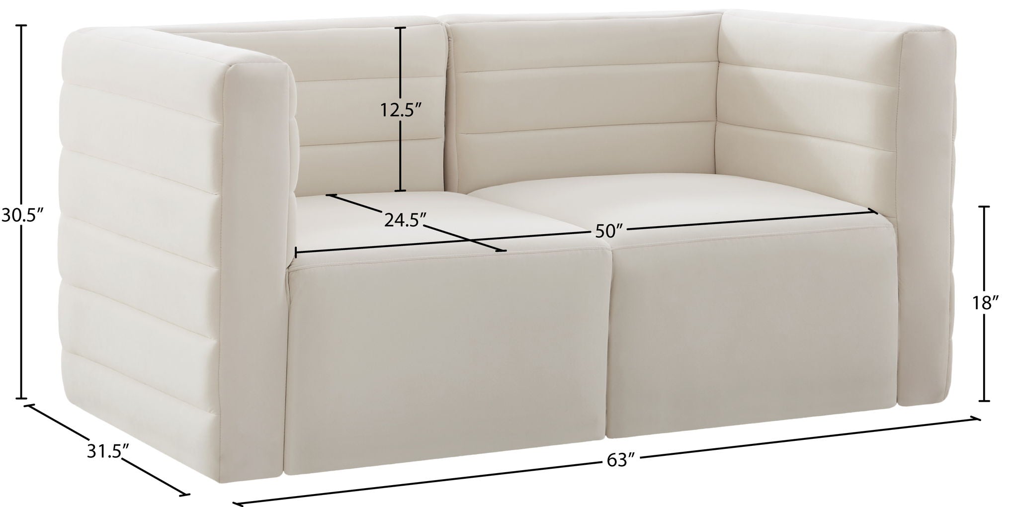 Quincy - Modular 2 Seat Sofa