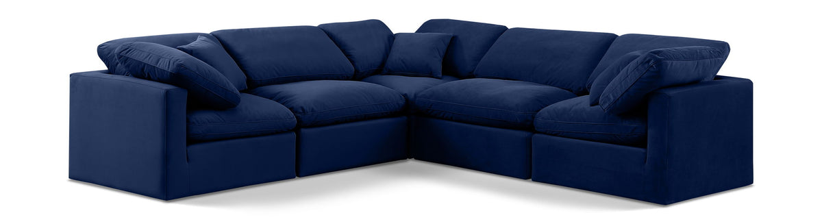 Indulge - Velvet 5 Piece Modular Corner Sectional