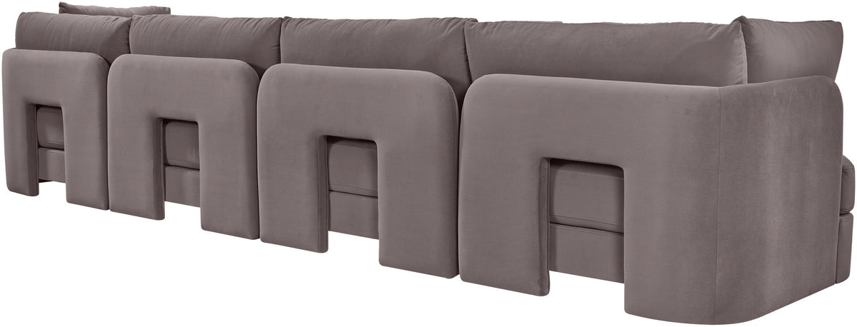 Hammond - Velvet Performance Fabric Upholstered 4 Piece Sofa