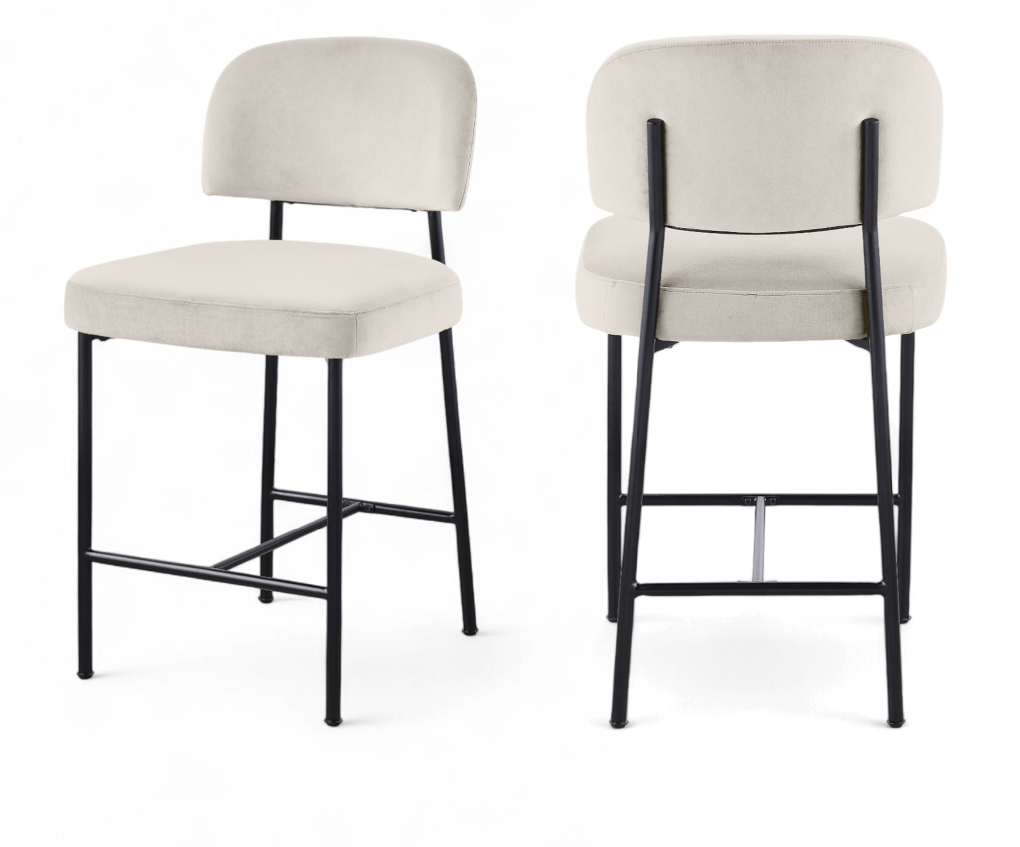 Zarelle - Performance Fabric Upholstered Counter Stool (Set of 2)