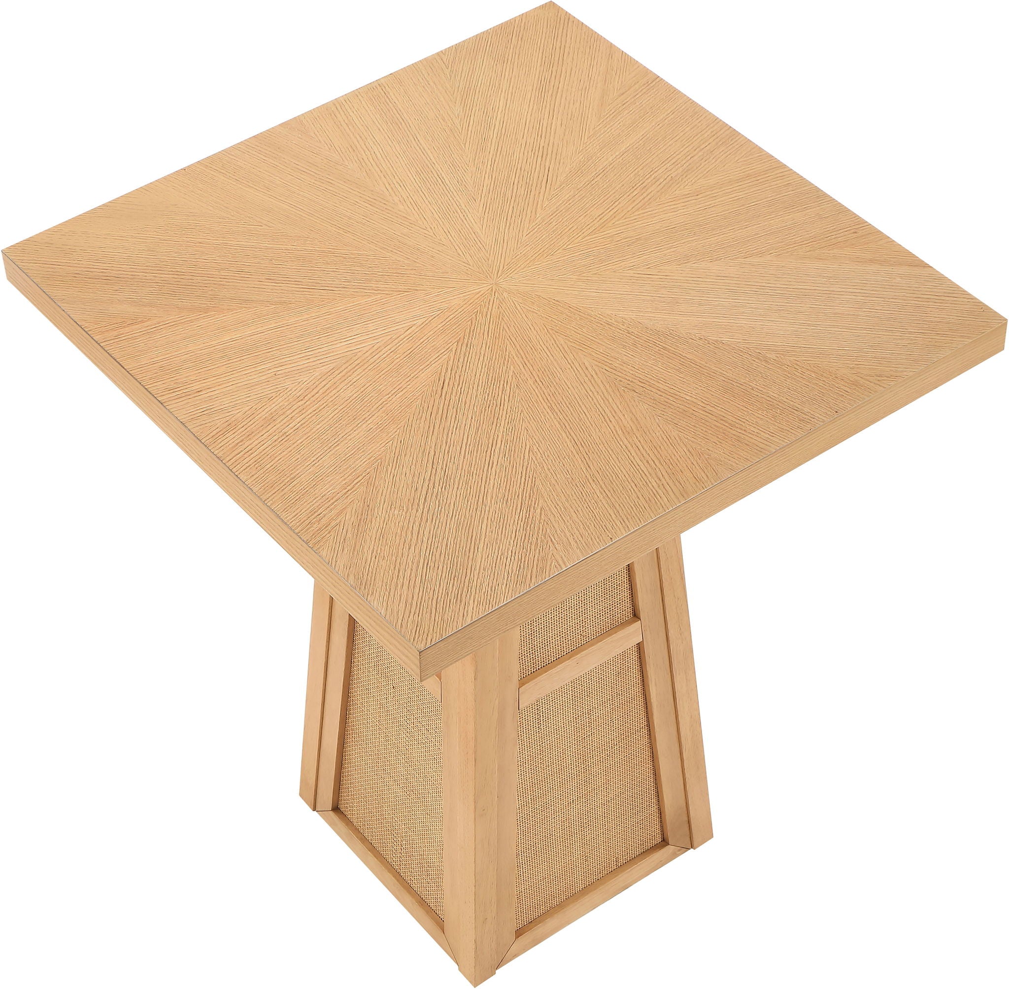 Fenwick - Cane, Oak Veneer And Solid Wood Bar Height Table