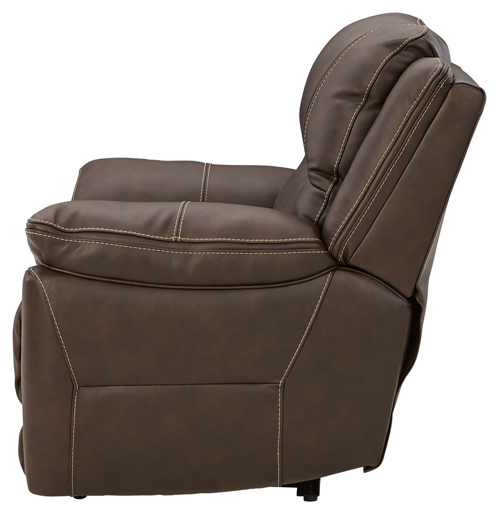 Dunleith - Zero Wall Recliner w/PWR HDRST - Chocolate