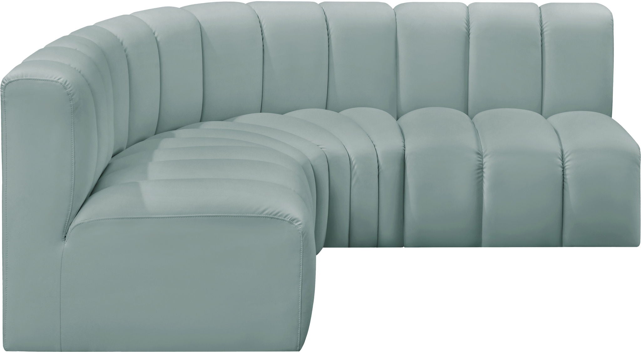 Arc - Faux Leather 4 Piece Corner Modular Sofa
