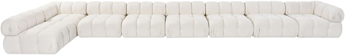 Orin - Velvet Performance Fabric Upholstered 8 Piece L-Shaped Sectional
