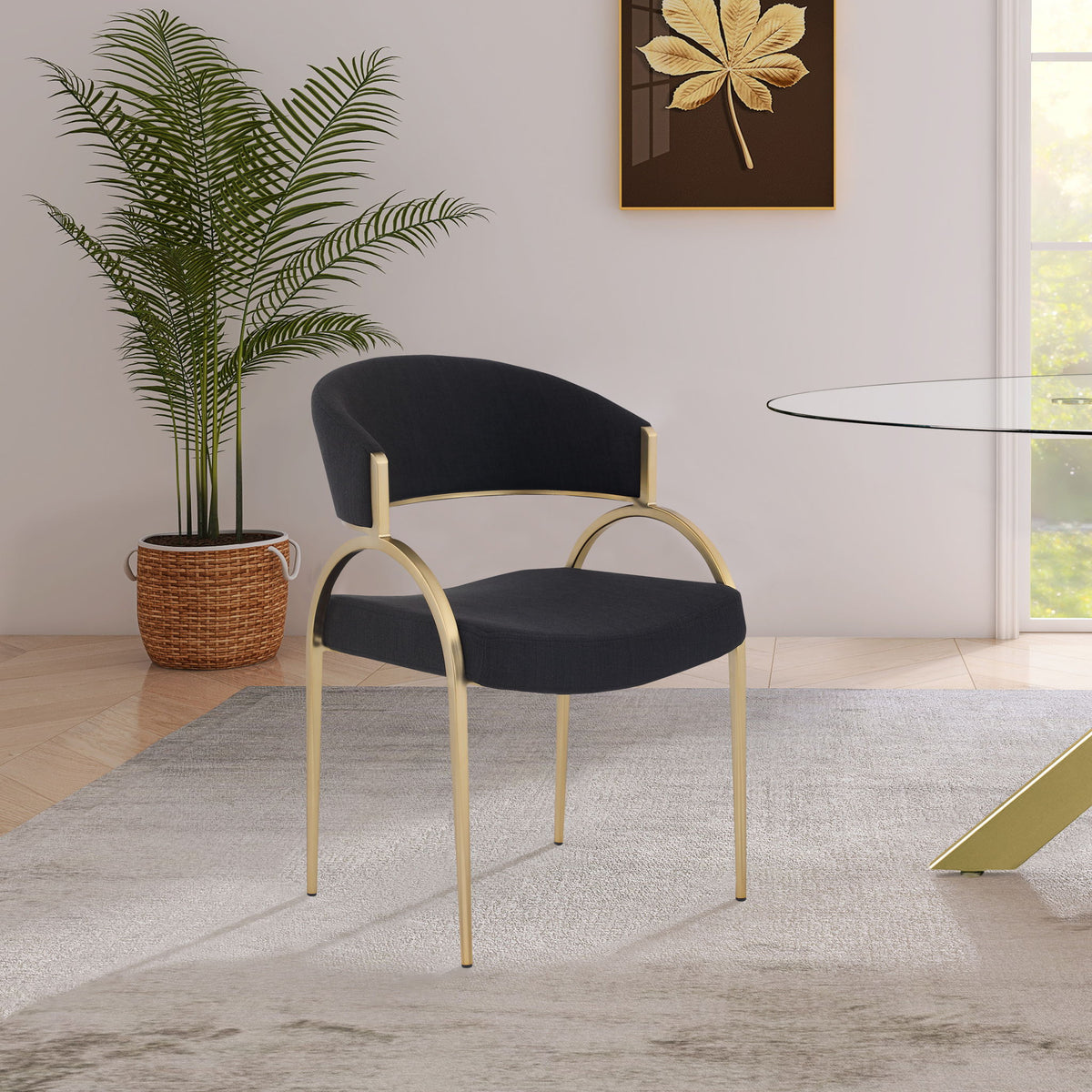 Privet - Dining Chair (Set of 2) - Gold Base
