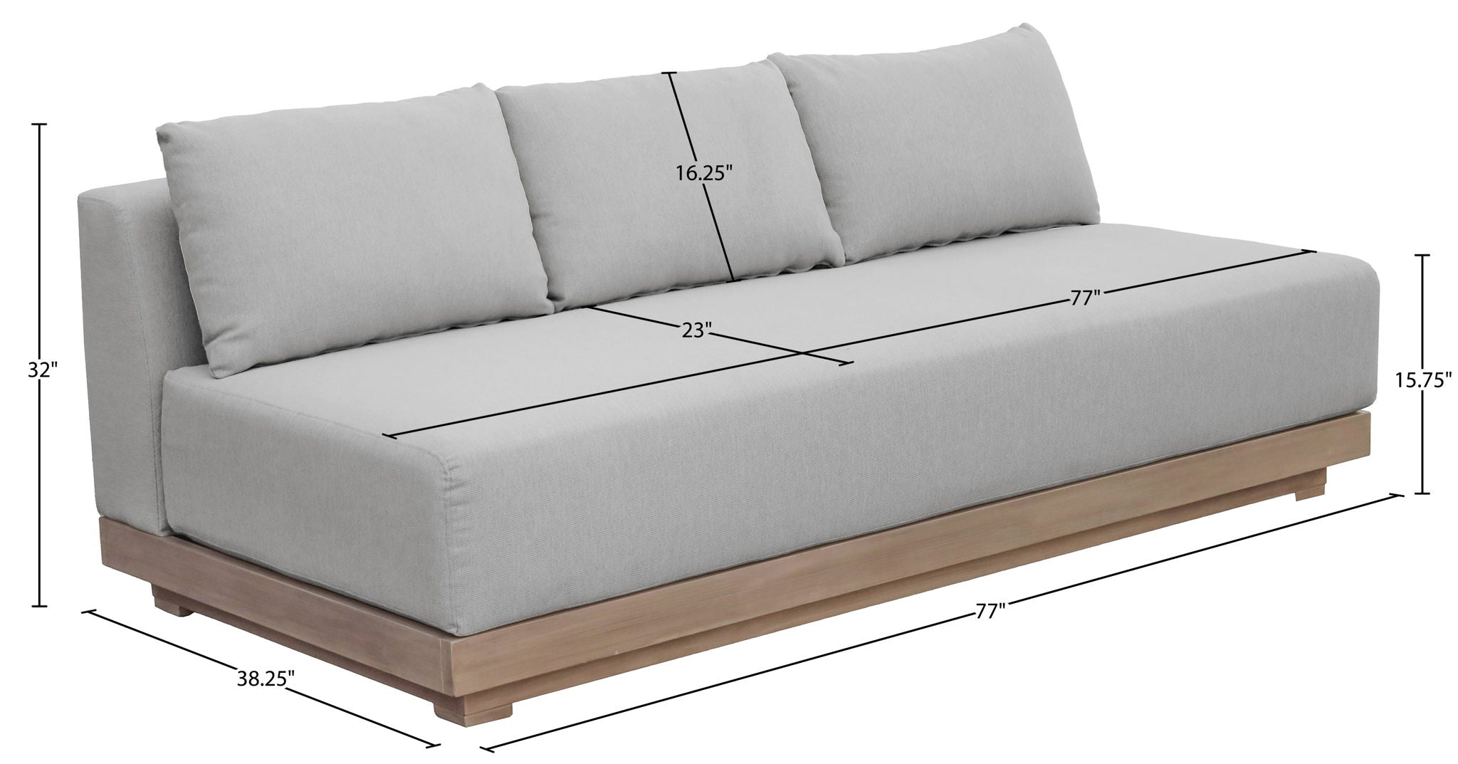 Solace - Olefin Performance Fabric Outdoor Patio Modular Sofa