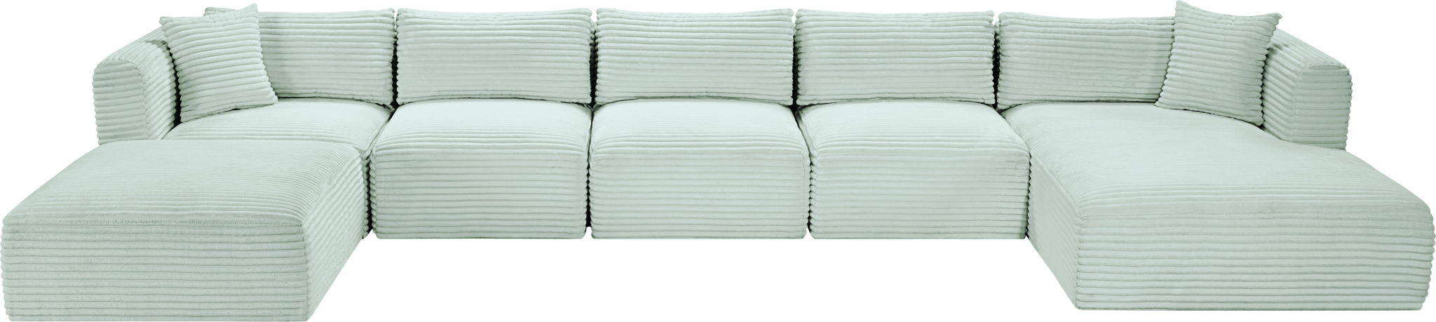 Shaggy - 6 Piece Modular Sectional With Chaise And Ottoman