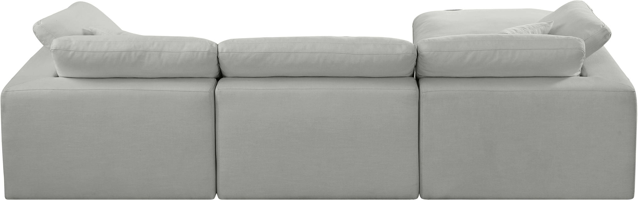 Comfy - 4 Piece Linen Fabric Modular Sectional With Chaise