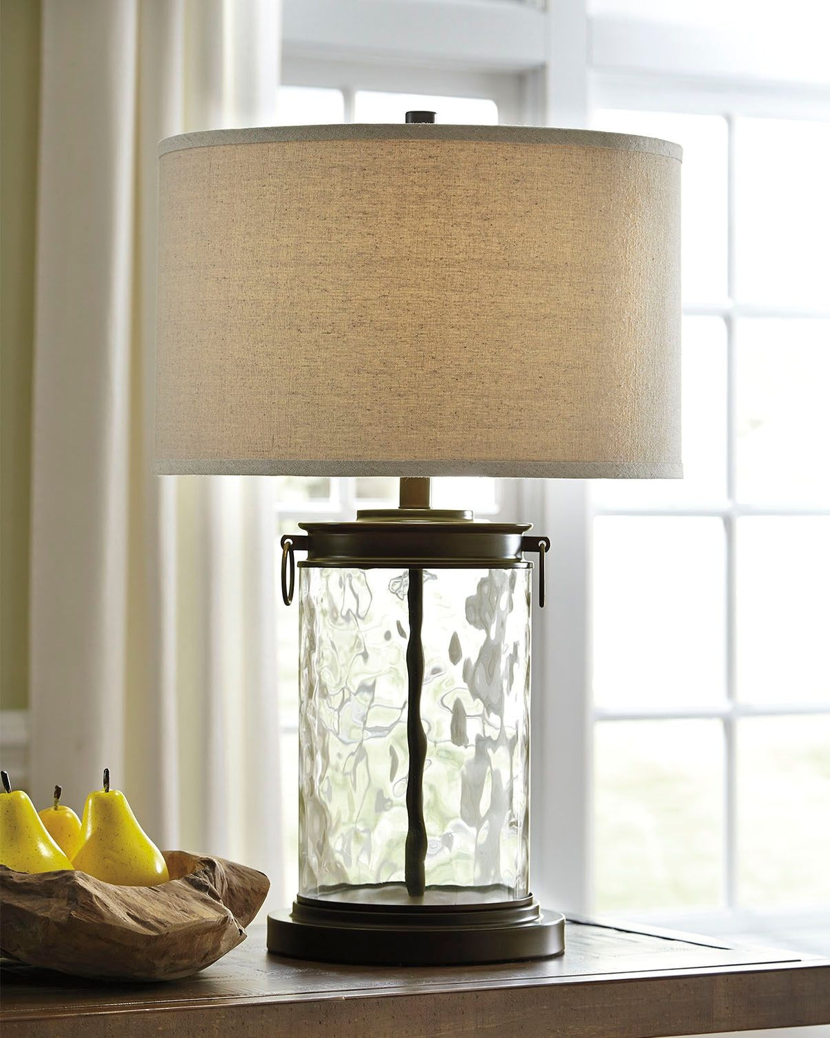 Tailynn - Glass Table Lamp  - Clear / Bronze Finish