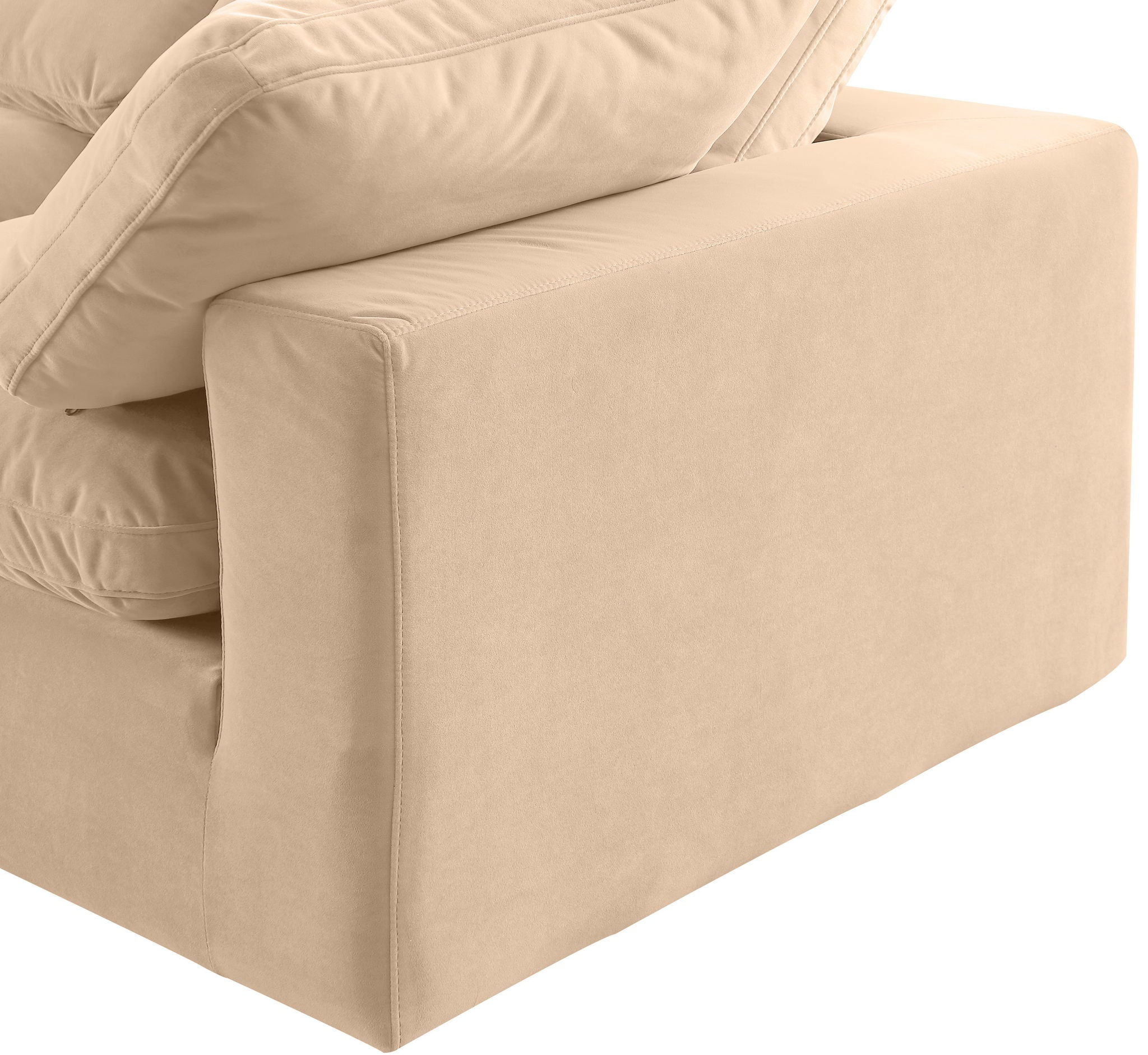 Comfy - 5 Piece Velvet Modular Sectional With Chaise