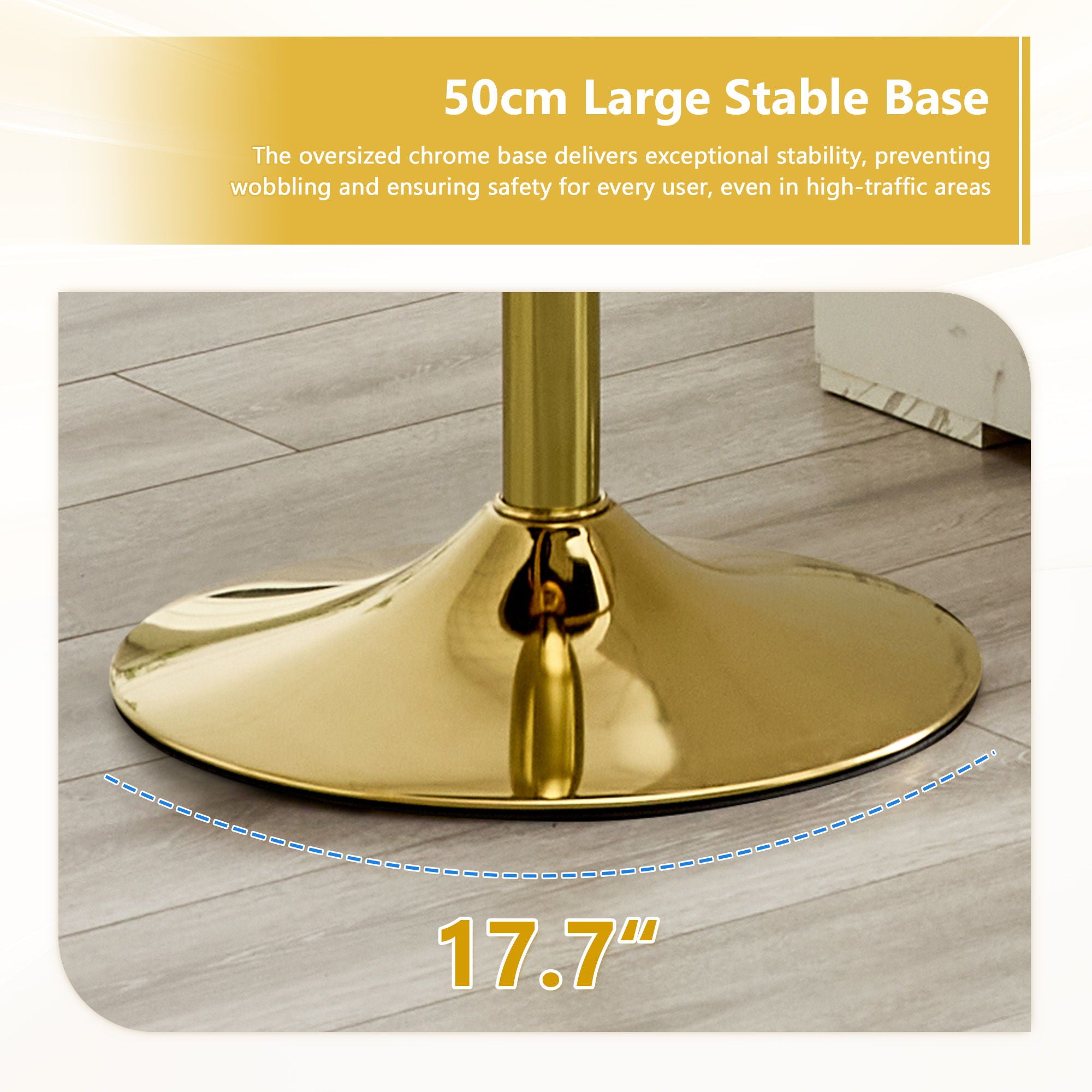 Adjustable Swivel Bar Chair With High Back Support