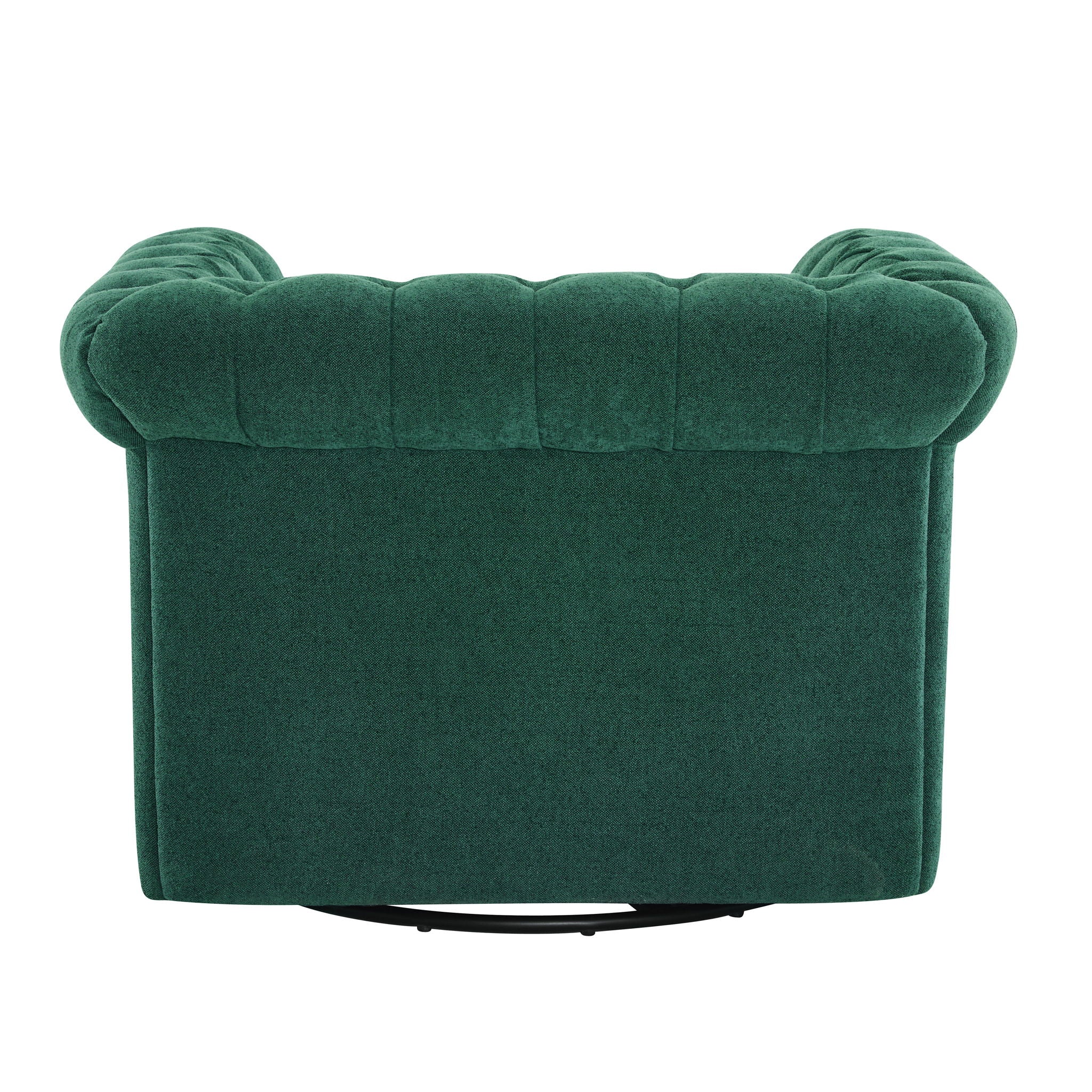 Chesterfield Swivel Club Chair With 360 Degree Rotation - Dark Green