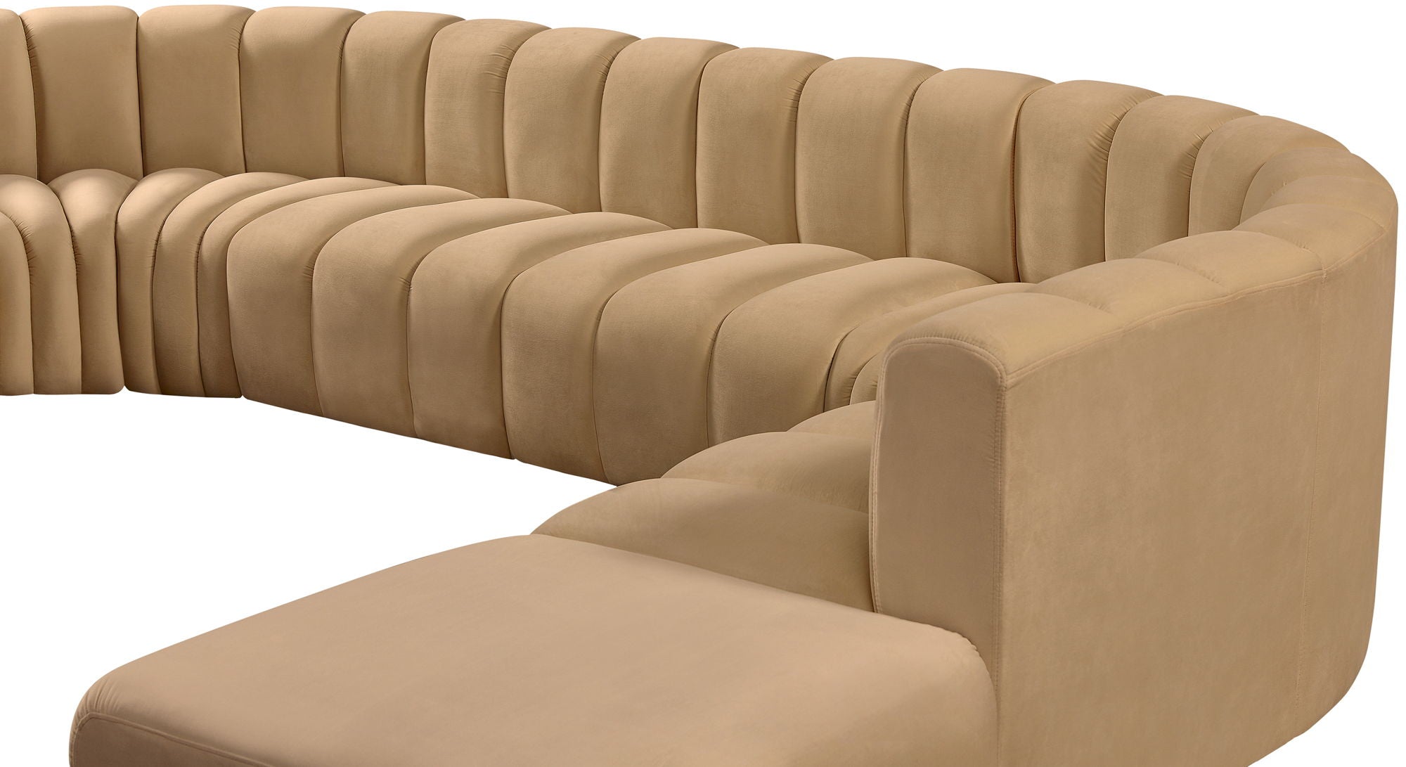 Arc - Velvet 7 Piece Corner Modular Sofa