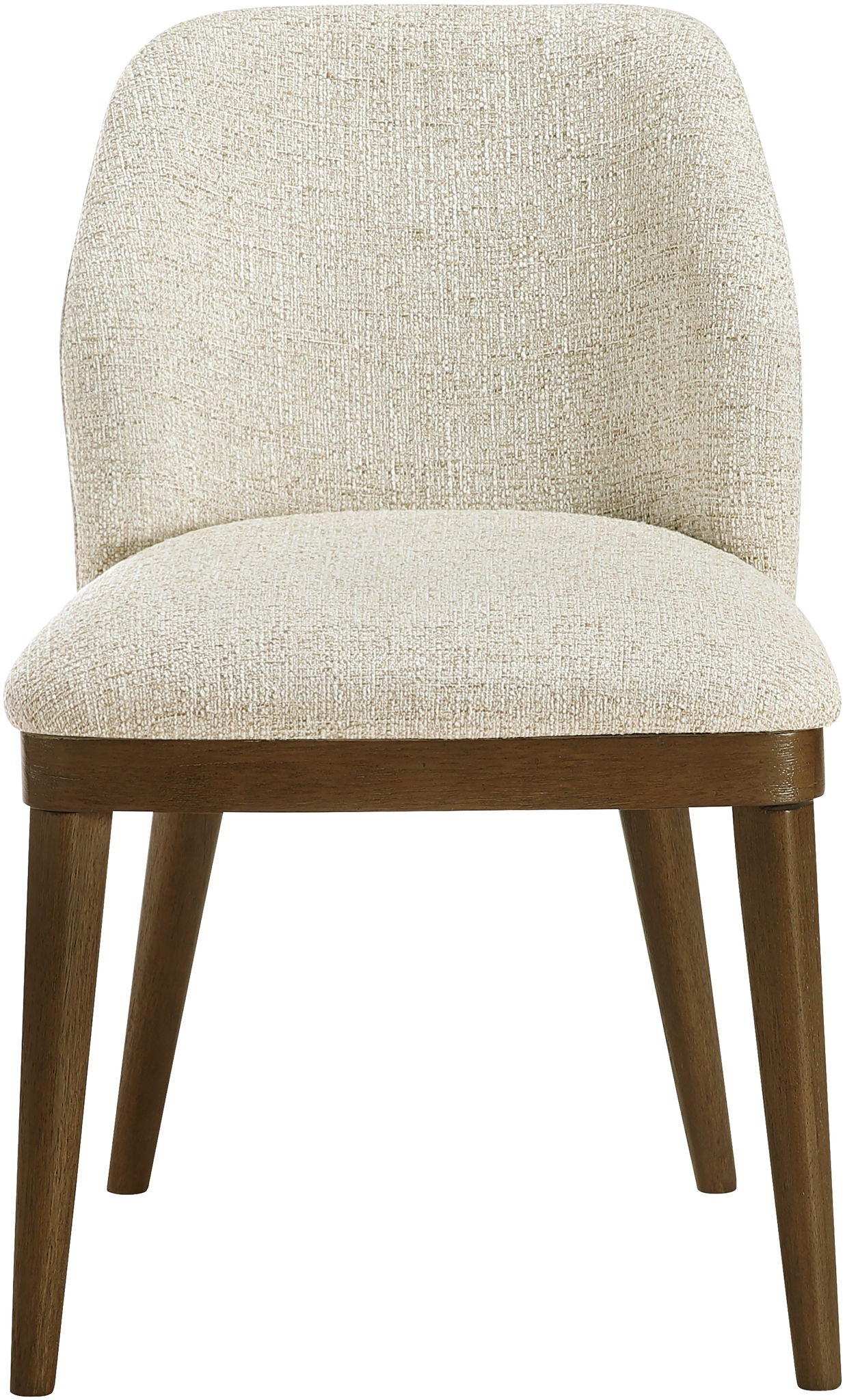 Valeo - Linen Textured Fabric Upholstered Dining Chair (Set of 2) - Painted Brown Base