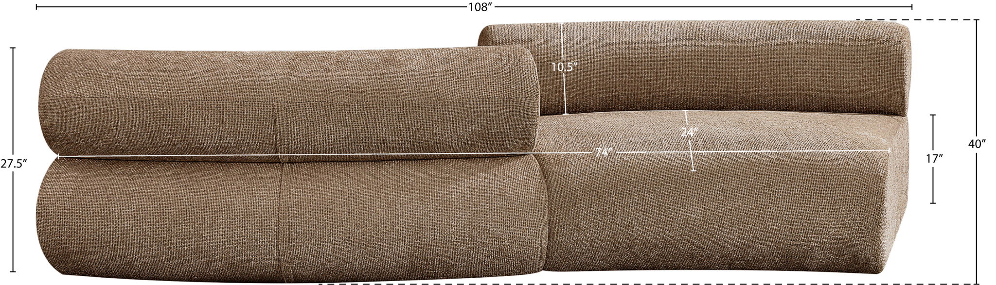 Bale - 2 Piece Curved Modular Sofa