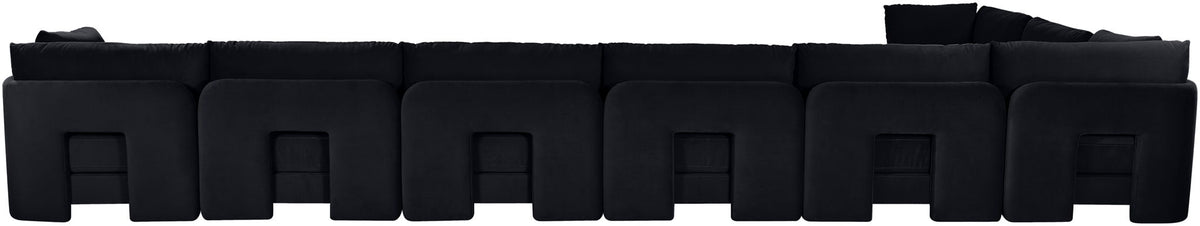 Hammond - Velvet Performance Fabric Upholstered 8 Piece L-Shaped Sectional
