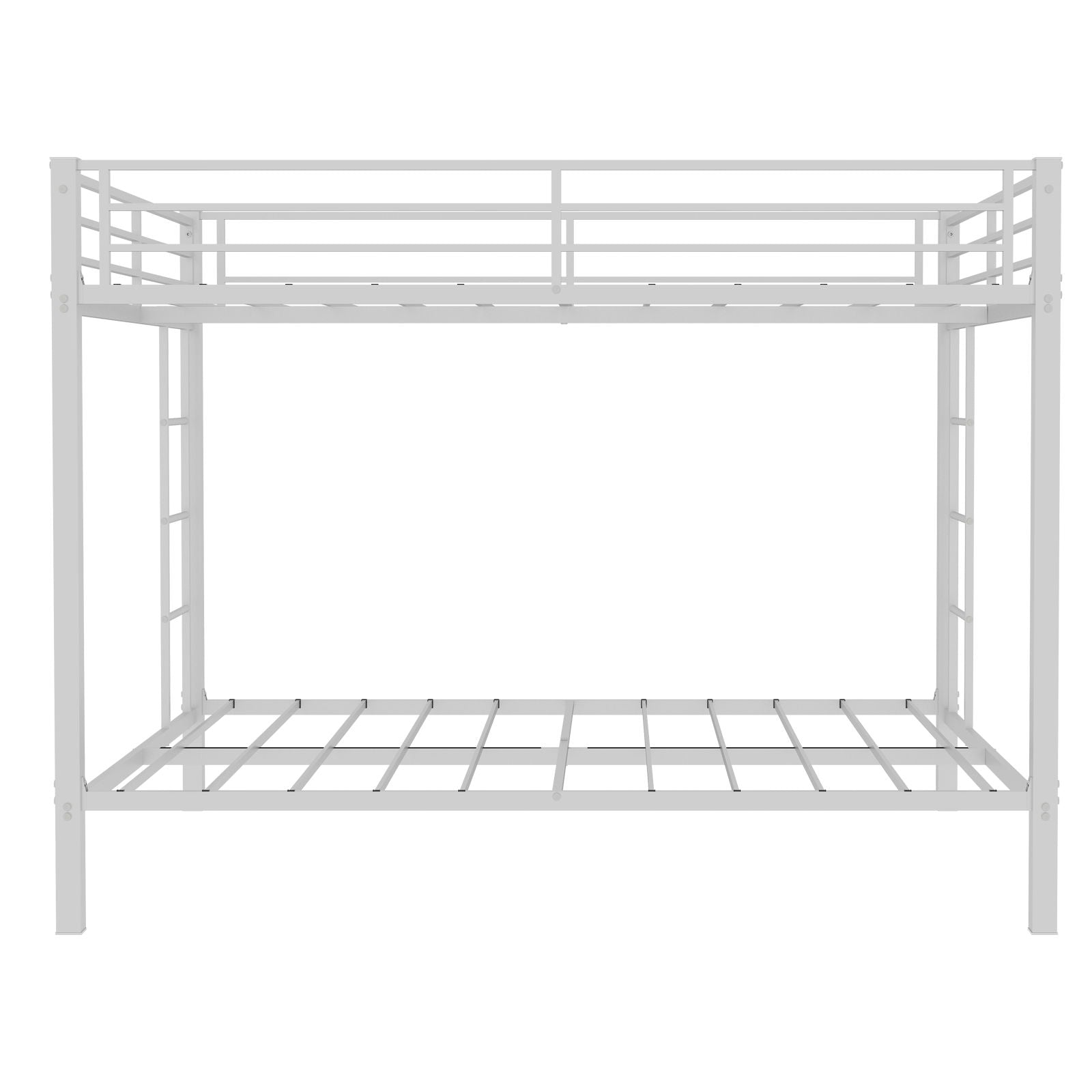 Bunk Bed For Kids, Convertible Frame With Ladders & Guardrail