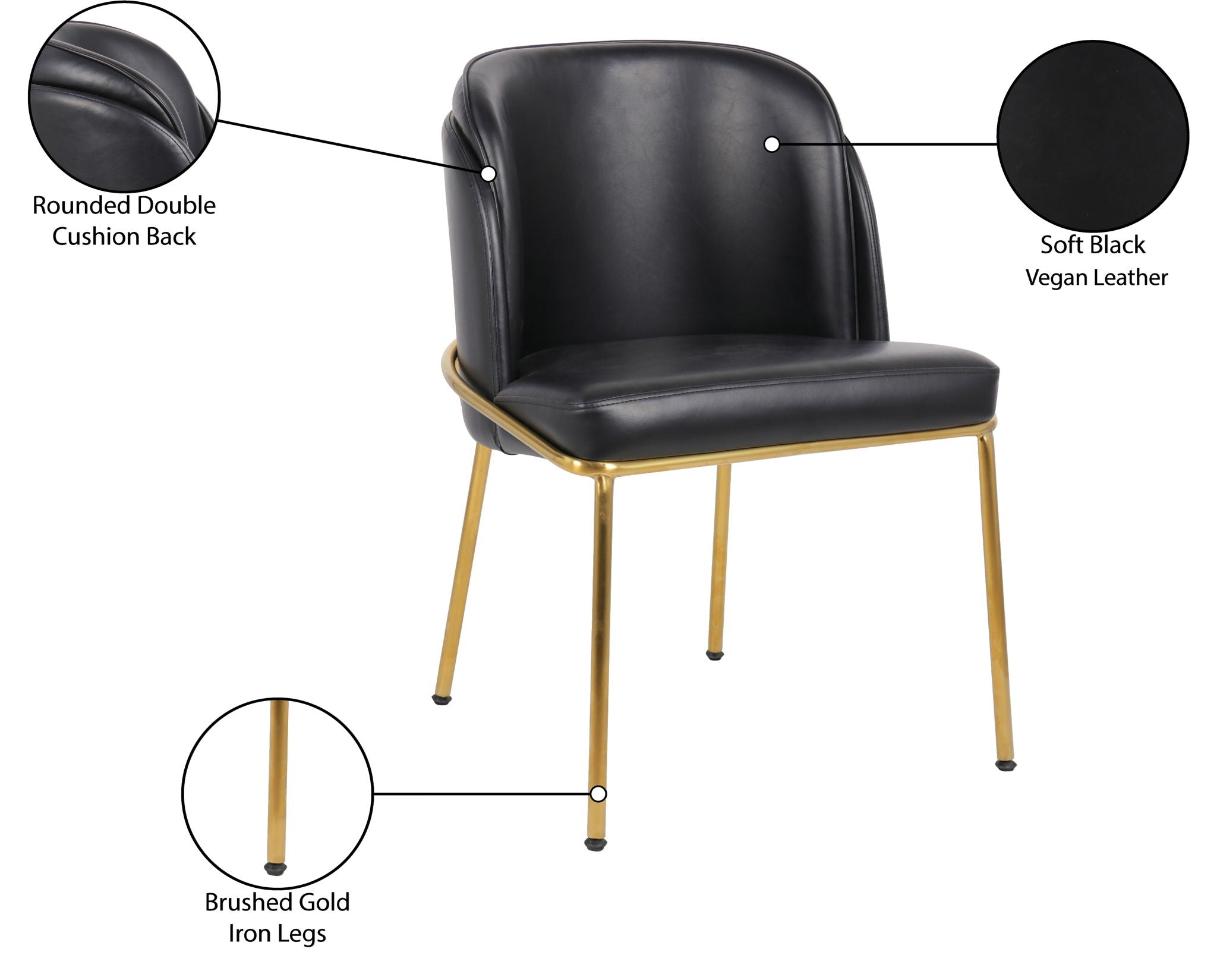 Jagger - Dining Chair (Set of 2) - Gold Base