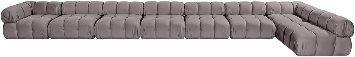 Orin - Velvet Performance Fabric Upholstered 8 Piece L-Shaped Sectional