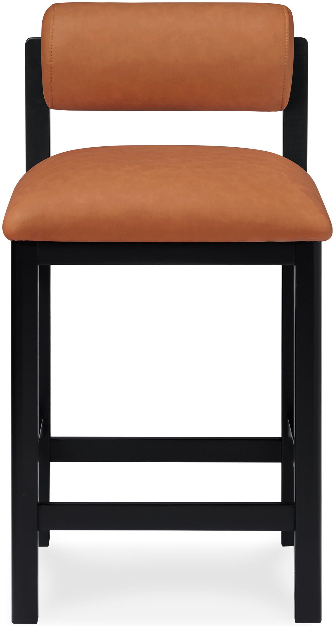 Roundhill - Faux Leather Counter Stool - Black Frame
