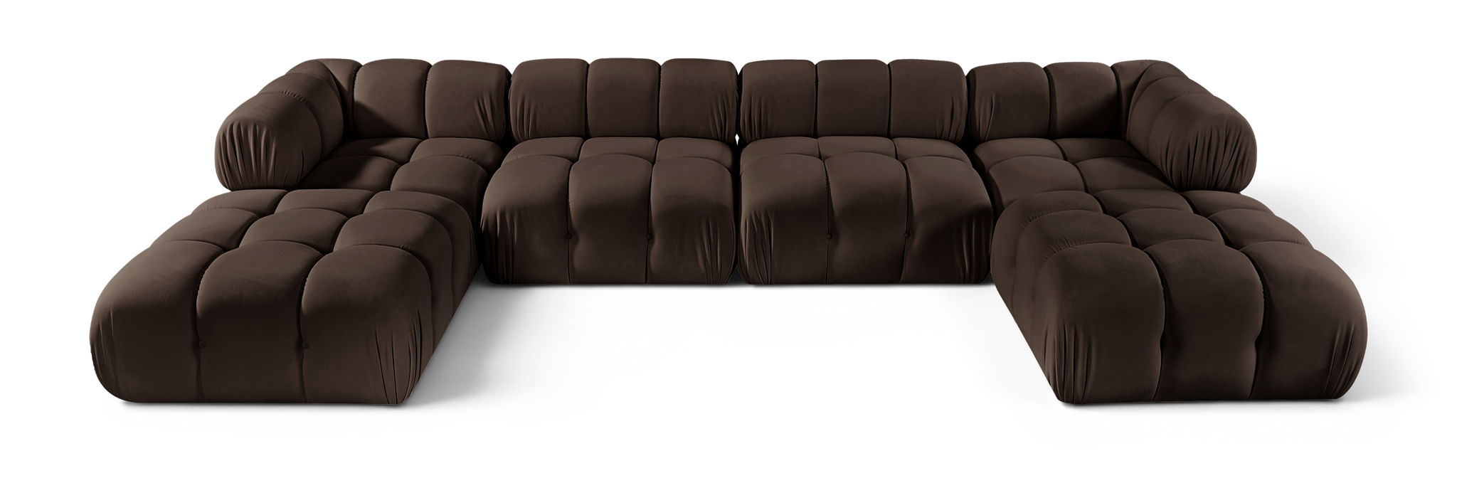 Orin - Velvet 6 Piece Modular Double Chaise Sectional