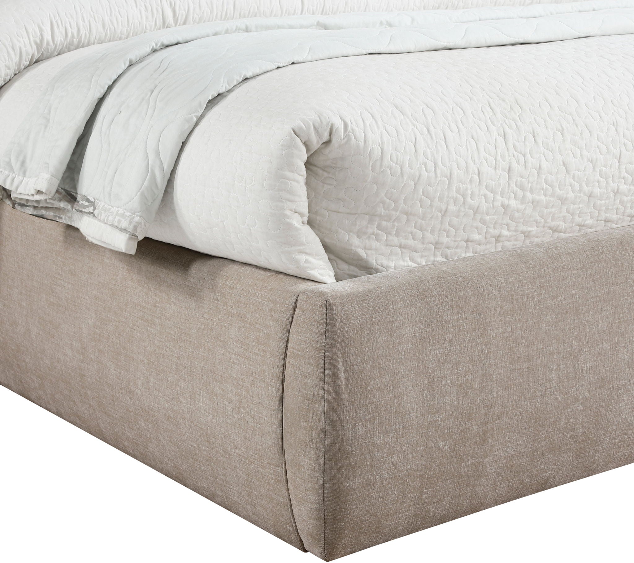 Adam - Chenille Fabric Bed With 70.5" Headboard