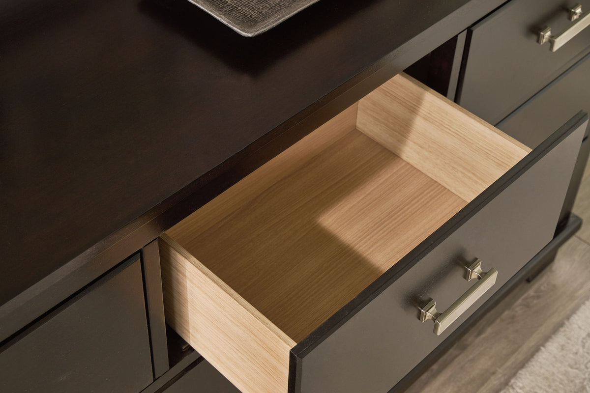 Covetown - Dresser And Mirror - Dark Brown