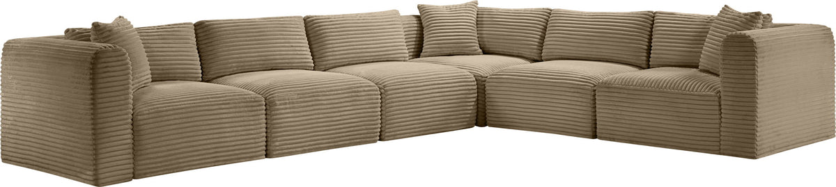Shaggy - Fabric 6 Piece Modular Corner Sectional