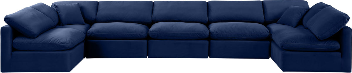 Indulge - Velvet 7 Piece Modular U-Shaped Sectional