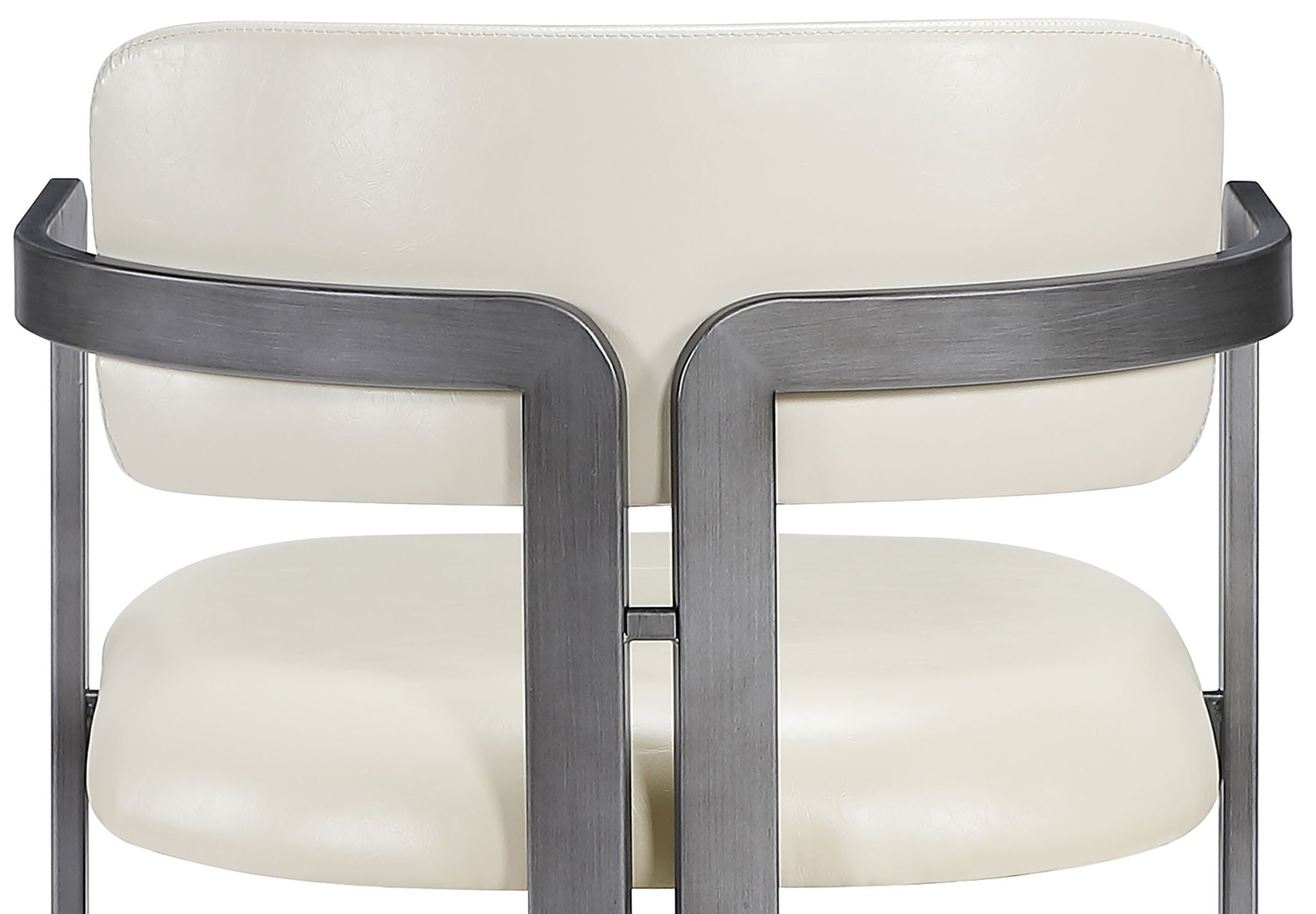 Aurum - Vegan Leather Upholstered Counter Stool With Gray Base