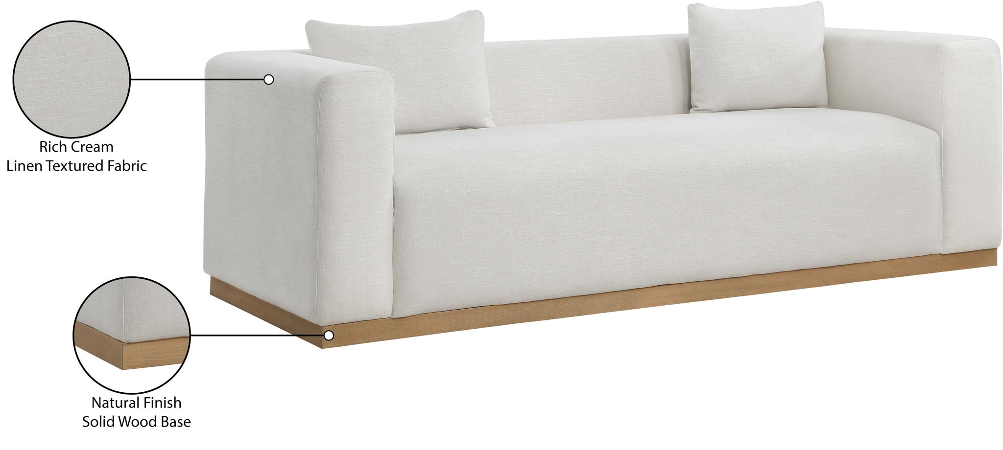 Alfie - Linen Textured Fabic Sofa