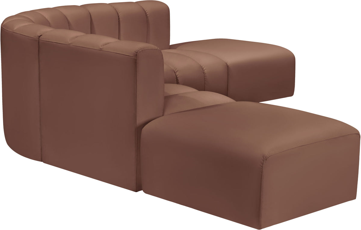 Arc - Faux Leather 6 Piece Corner Modular Sofa