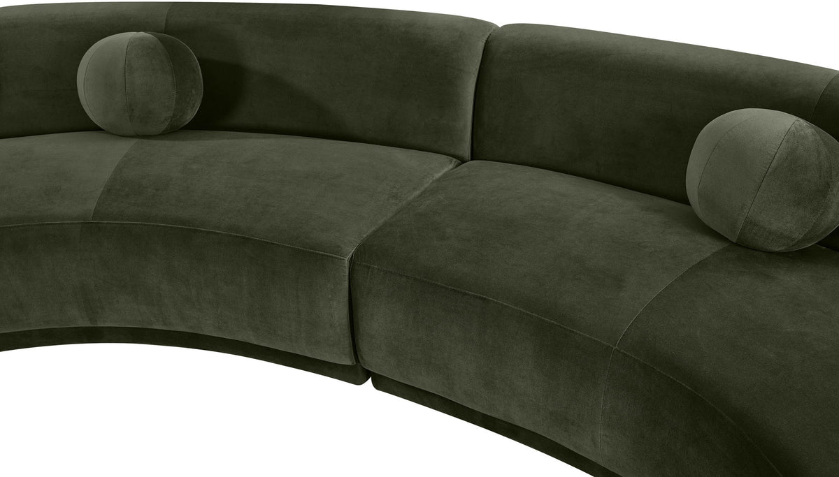 Avra - 177.5" Velvet Performance Fabric Upholstered Sectional
