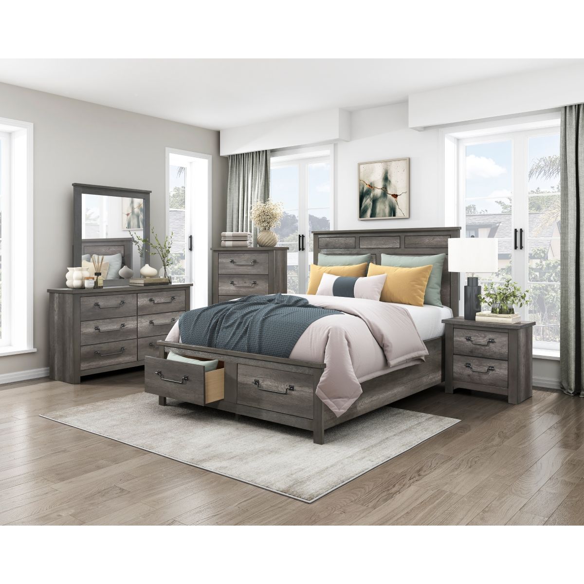 Lenior - Platform Bed With Storage Footboard