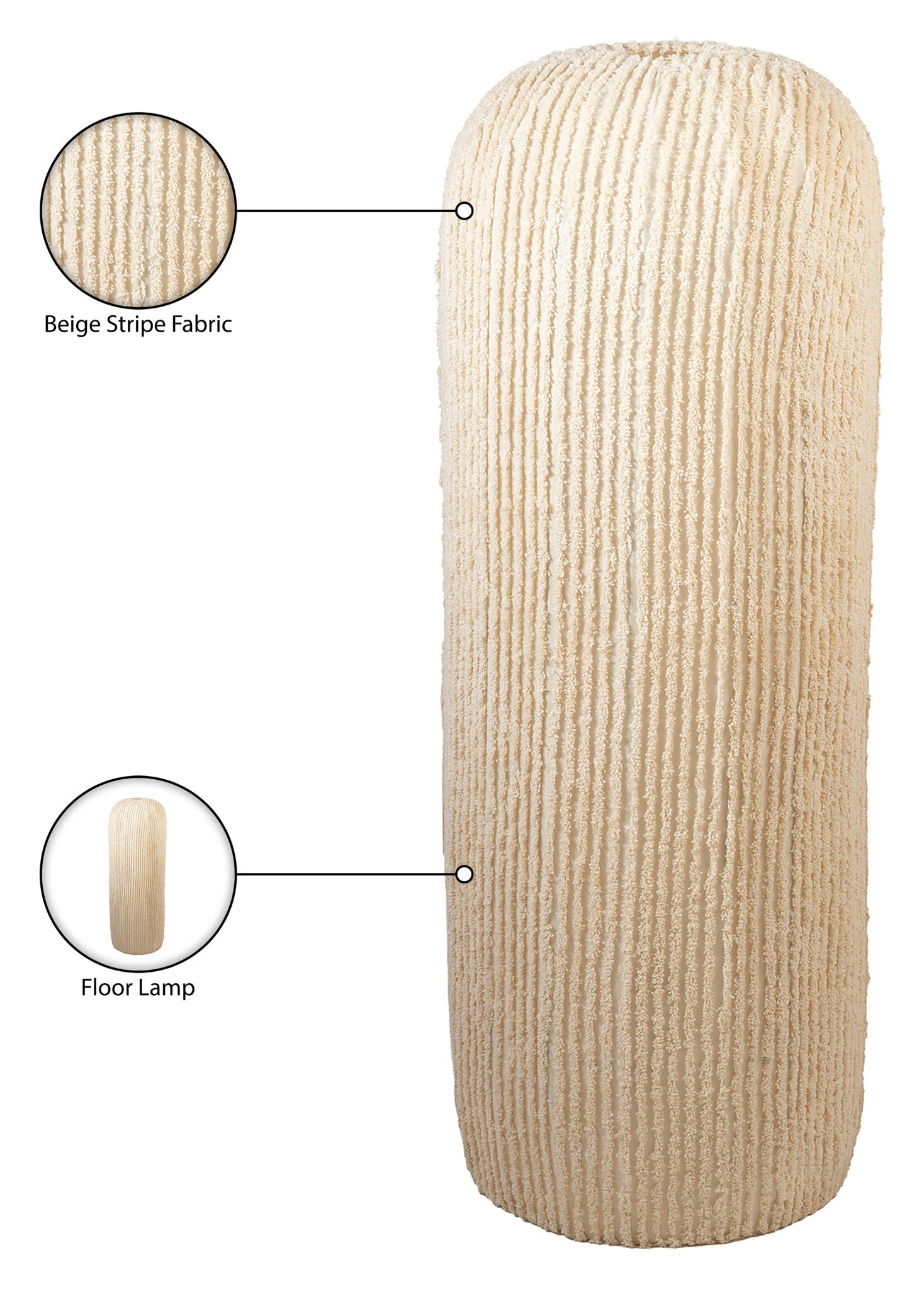 Aurello - Fabric Floor Lamp