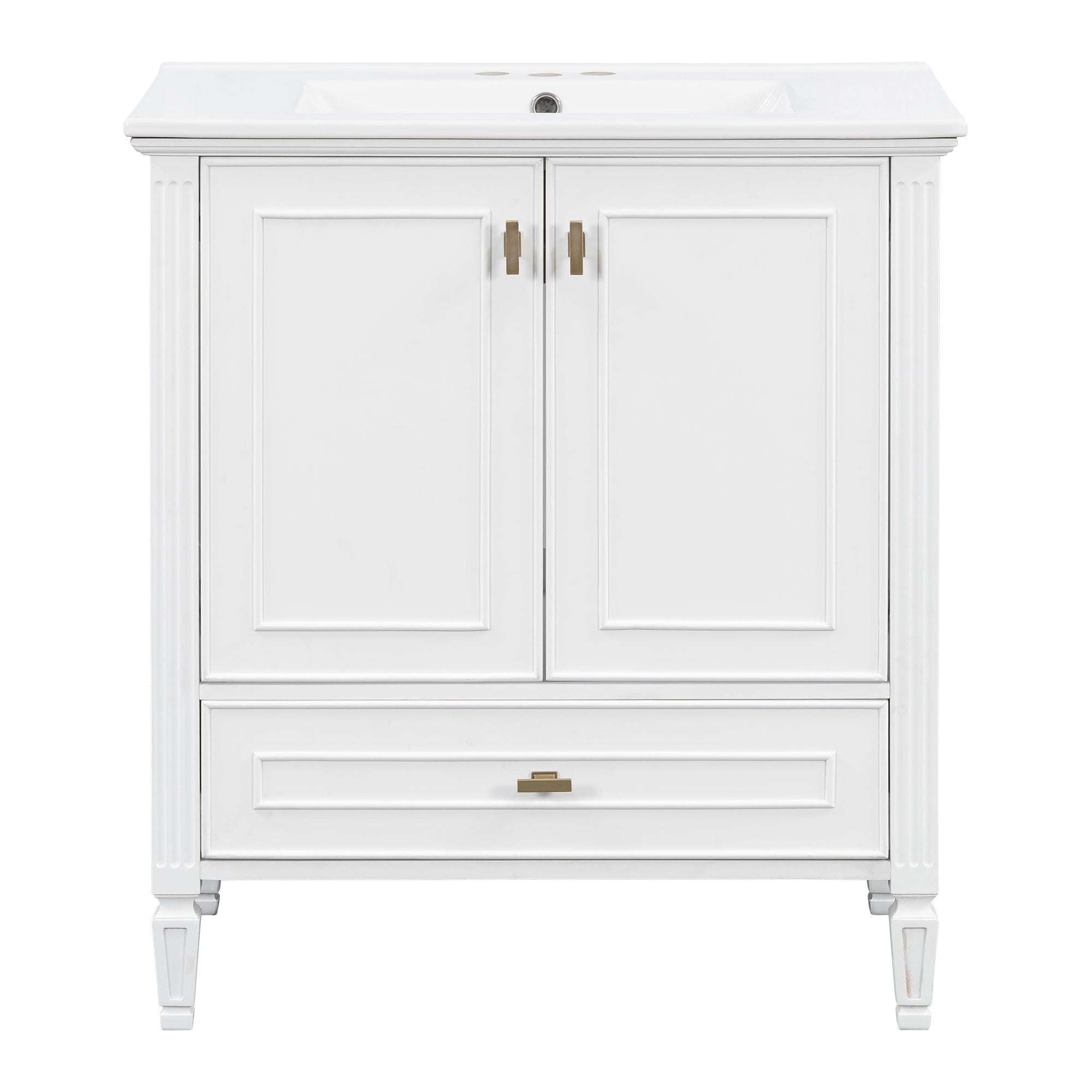 Freestanding Vanity With 1 Drawer & 2 Soft Close Doors With Door Mounted Storage
